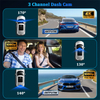 Triple Channel 3.39 Inch Front 4K Cabin 360 Degree Wifi G-sensor Parking Monitor Dashcam Car Camera