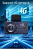 4G Dual Channel 3 Inch Front 4K GPS Wifi G-sensor Parking Monitor Dashcam Car Camera
