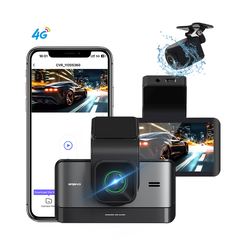 4G Dual Channel 3 Inch Front 4K GPS Wifi G-sensor Parking Monitor Dashcam Car Camera