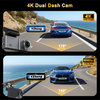 Dual Channel 3.2 Inch Front 4K Wifi G-sensor Parking Monitor Dashcam Car Camera