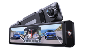 NEW 4K Fisheye Triple Dashcam (MXC-902) – 170° Wide Angle Rearview Mirror Vehicle DVR