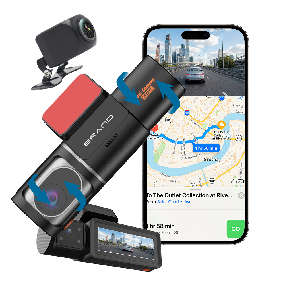 NEW 4K Fisheye Triple-Lens Mini Dashcam (MXC-849) – AI Image Recognition Vehicle Monitor
