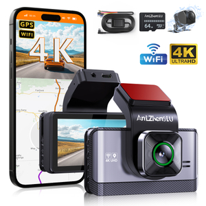 4G Dual Channel 3 Inch Front 4K GPS Wifi G-sensor Parking Monitor Dashcam Car Camera