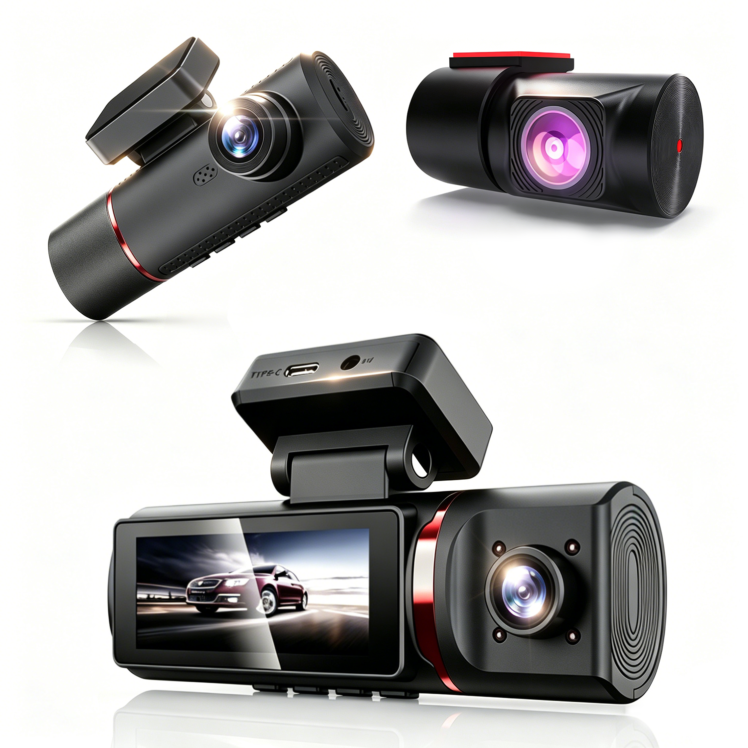 868 3-Channel 4G 4K UHD Dash Cam